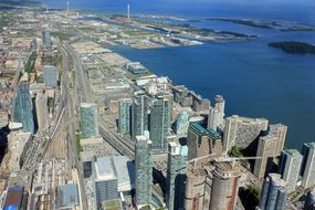 Toronto Skyscrapers Cityscape City Metropo
