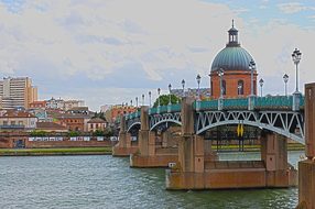 France Bridge River Toulouse Sky Urban Lan
