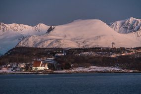 Norway, Tromso, Sunrise, Church