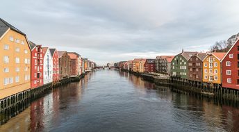 Trondheim Norway Architecture Bridge Color