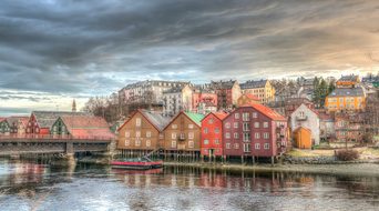 Trondheim Norway Architecture Bridge Color