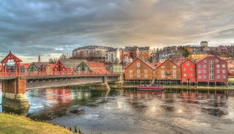 Trondheim Norway Architecture Bridge Color