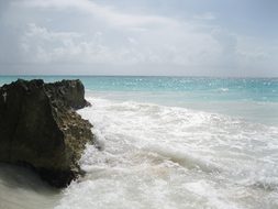 Beach Sea Wave Horizon Rock Stone Tulum Me