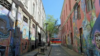 Valparaiso Port Street Art Mural Painting