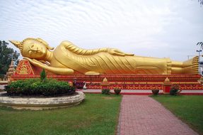 Laos Vientiane Buddha Layer Temple Religio