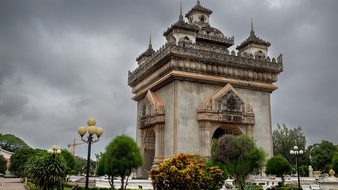 Patuxai Laos Vientiane Monument Gate Laos