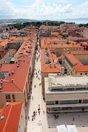 Croatia Zadar From Above Old Town Dalmatia