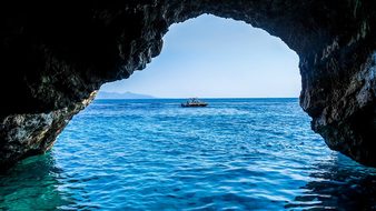 Cave Sea Blue Caves Greece Zakynthos Ocean