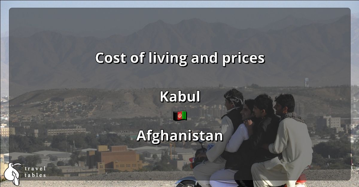 Cost of living and prices in Kabul 🇦🇫 Updated Jul 2023 TravelTables