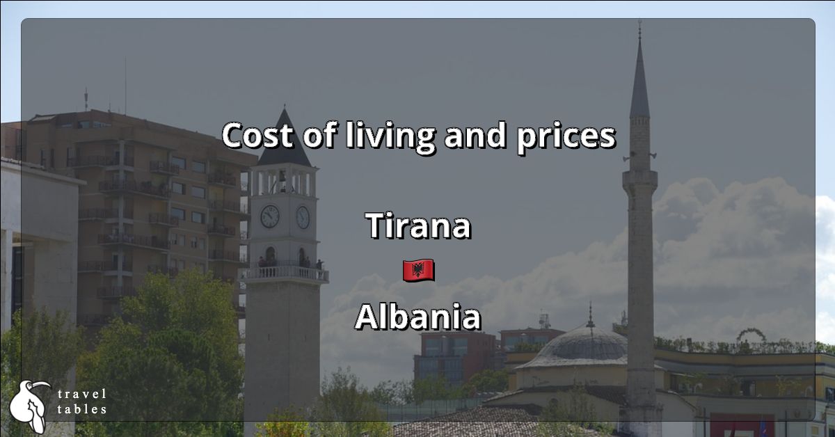 Cost of living and prices in Tirana 🇦🇱 Updated Jul 2023 TravelTables