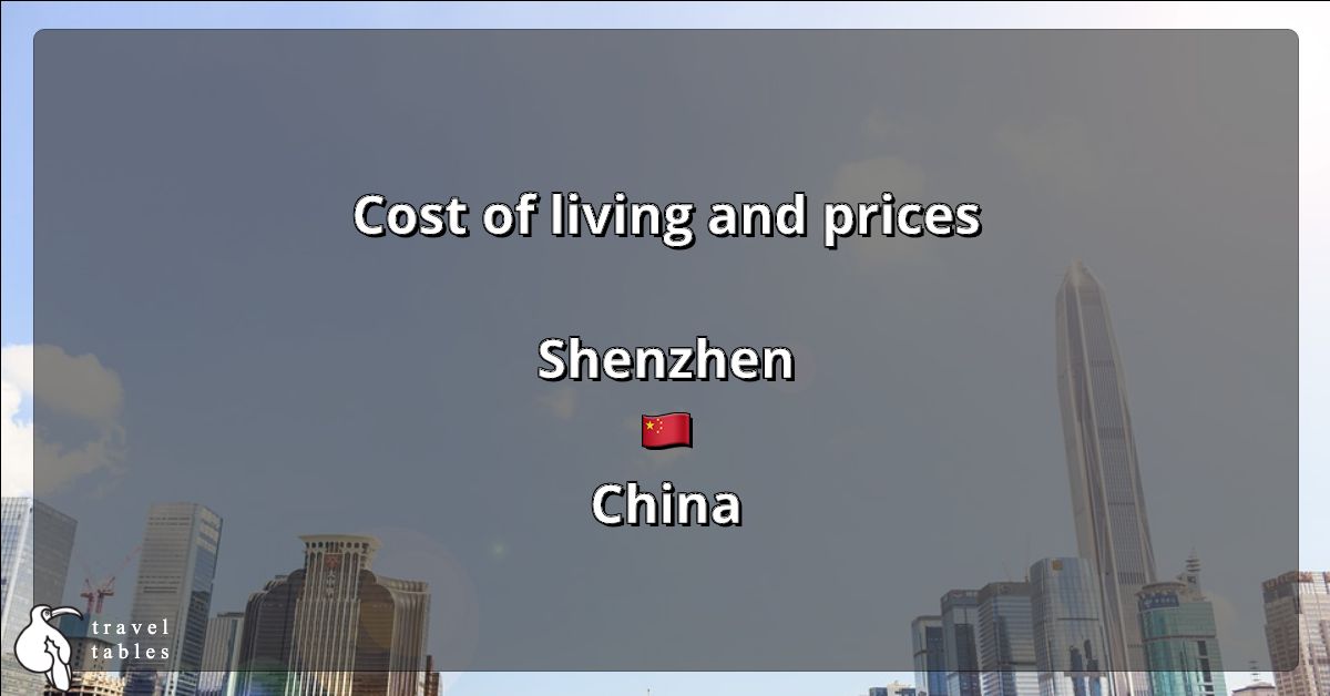Cost of living and prices in Shenzhen 🇨🇳 Updated Jul 2023 TravelTables