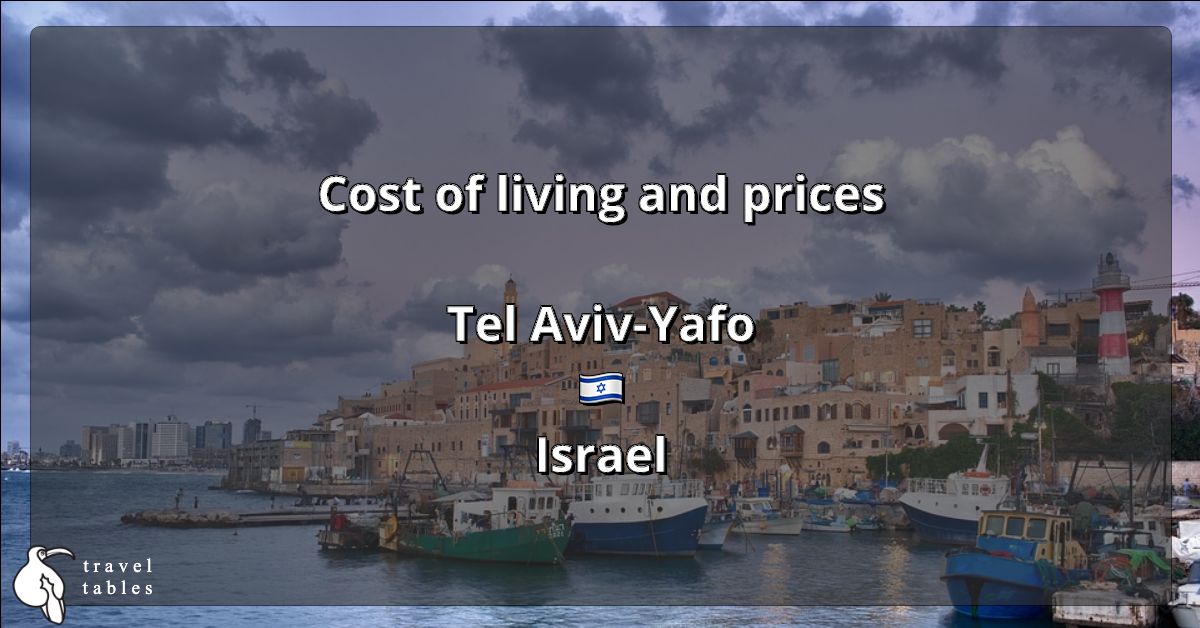 Cost of living and prices in Tel AvivYafo 🇮🇱 Updated Jul 2023