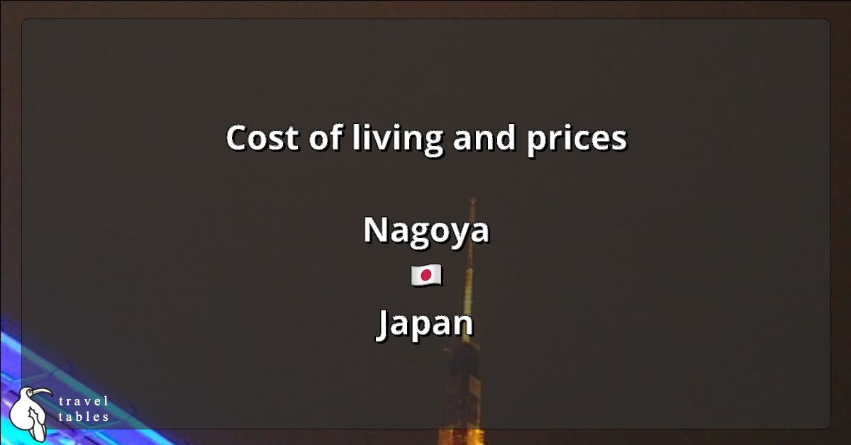 Cost of living and prices in Nagoya 🇯🇵 Updated Jul 2023 TravelTables