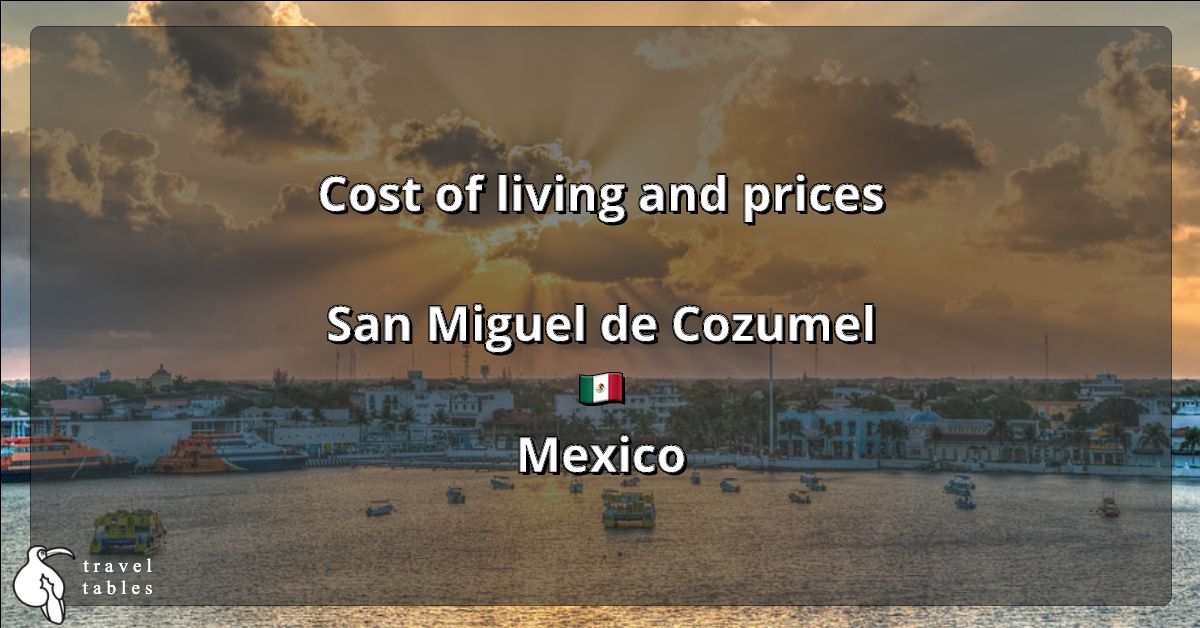 Cost of living and prices in San Miguel de Cozumel 🇲🇽 Updated Jul 2023