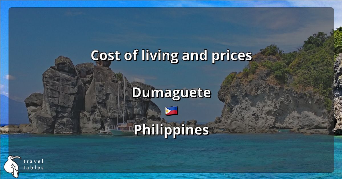 Cost of living and prices in Dumaguete 🇵🇭 Updated Jul 2023 TravelTables