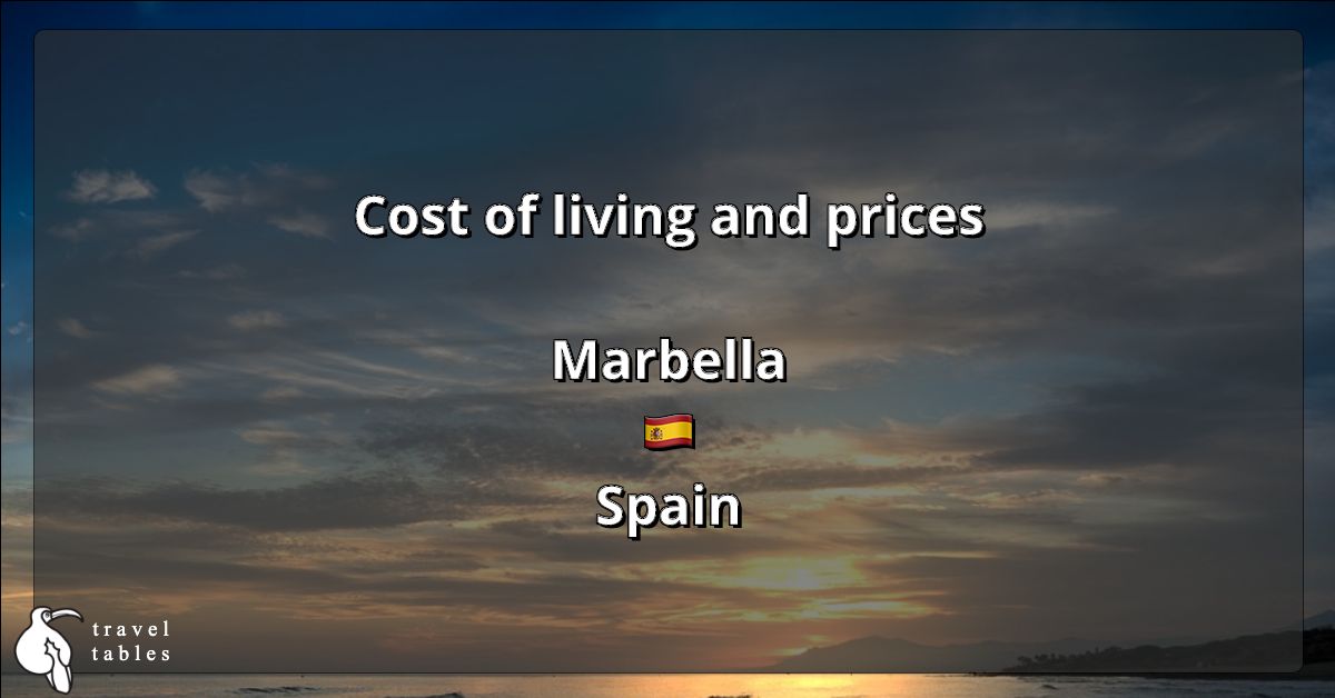 Cost of living and prices in Marbella 🇪🇸 Updated Jul 2023 TravelTables