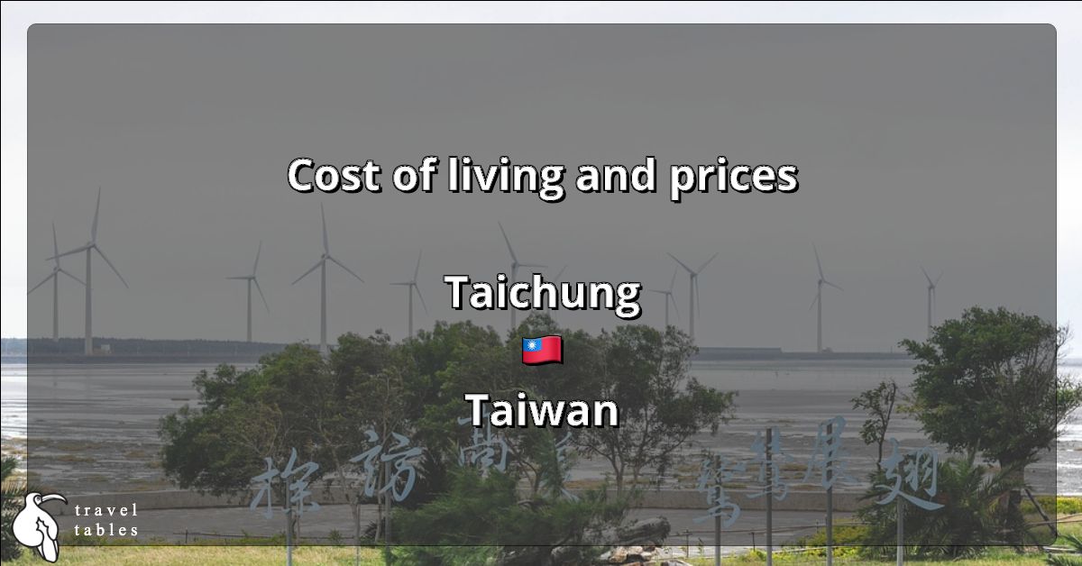 Cost of living and prices in Taichung 🇹🇼 Updated Jul 2023 TravelTables