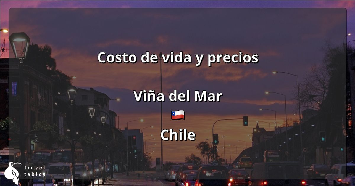 Costo de vida y precios in Viña del Mar 🇨🇱 Actualizado jul 2023 TravelTables