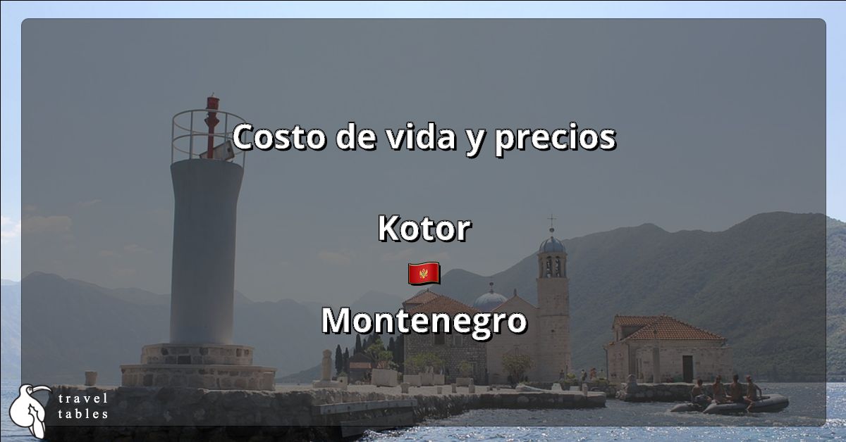Costo de vida y precios en Kotor 🇲🇪 Actualizado jul 2023 TravelTables