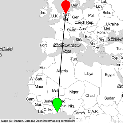 Accra (ACC) - Amstelveen (AMS) Cheap Flight Tickets Price Calendar 2021