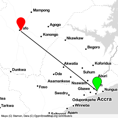 Accra (ACC) - Tafo (KMS) Cheap Flight Tickets Price Calendar 2021