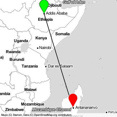 Addis Ababa (ADD) - Antananarivo (TNR) Cheap Flight Tickets Price Calendar 2021