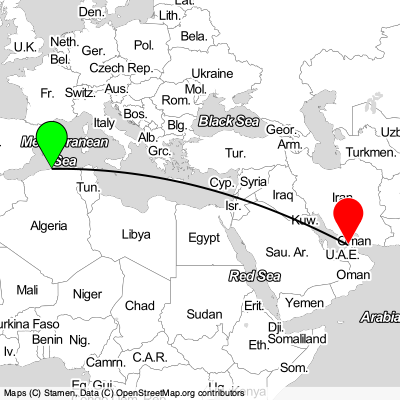 Algiers (ALG) - Dubai (DXB) Cheap Flight Tickets Price Calendar 2021