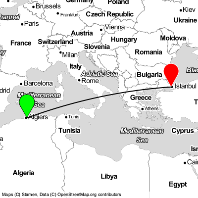 Algiers (ALG) - Esenyurt (IST) Cheap Flight Tickets Price Calendar 2021