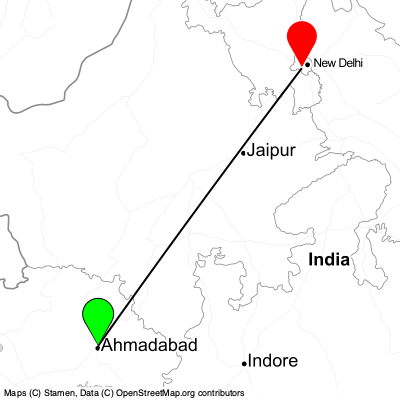 Ahmedabad (AMD) - Gurugram (DEL) Cheap Flight Tickets Price Calendar 2021