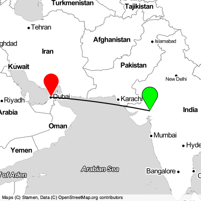 Ahmedabad (AMD) - Dubai (DXB) Cheap Flight Tickets Price Calendar 2021