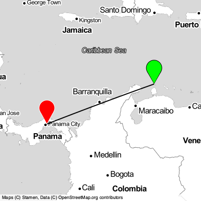 Oranjestad (AUA) - Tocumen (PTY) Cheap Flight Tickets Price Calendar 2021