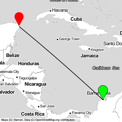Soledad (BAQ) - Cancún (CUN) Cheap Flight Tickets Price Calendar 2021