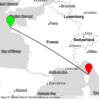 Brest (BES) - Bastia (BIA) Cheap Flight Tickets Price Calendar 2021