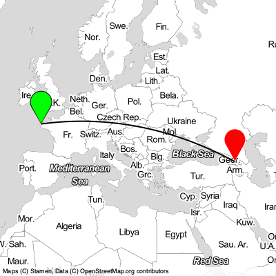 Brest (BES) - Didi Lilo (TBS) Cheap Flight Tickets Price Calendar 2021
