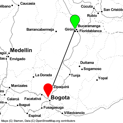 Bucaramanga (BGA) - Bogota (BOG) Cheap Flight Tickets Price Calendar 2021