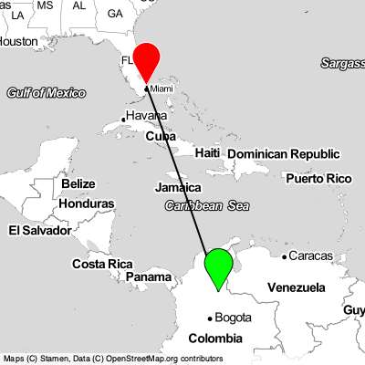 Bucaramanga (BGA) - Fort Lauderdale (FLL) Cheap Flight Tickets Price Calendar 2021