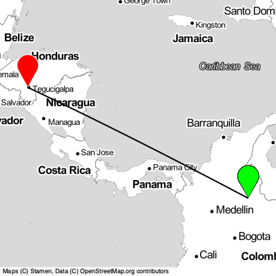 Bucaramanga (BGA) - Tegucigalpa (TGU) Cheap Flight Tickets Price Calendar 2021