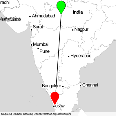 Bhopal (BHO) - Ernakulam (COK) Cheap Flight Tickets Price Calendar 2021