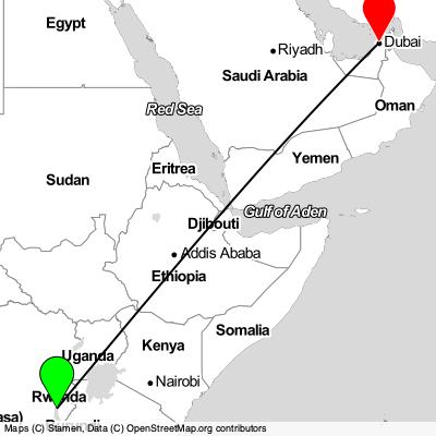 Bujumbura (BJM) - Dubai (DXB) Cheap Flight Tickets Price Calendar 2021