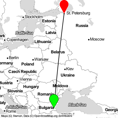 Burgas (BOJ) - St Petersburg (LED) Cheap Flight Tickets Price Calendar 2021