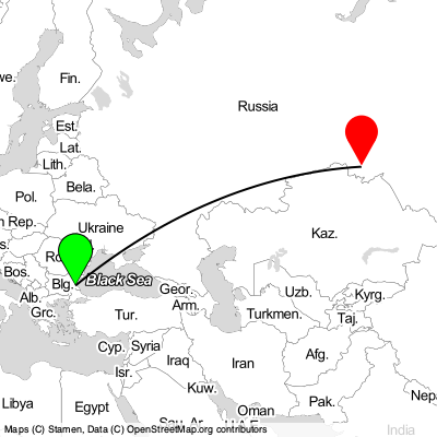 Burgas (BOJ) - Omsk (OMS) Cheap Flight Tickets Price Calendar 2021