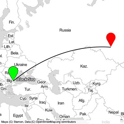 Burgas (BOJ) - Novosibirsk (OVB) Cheap Flight Tickets Price Calendar 2021