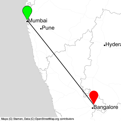 Mumbai (BOM) - Bengaluru (BLR) Cheap Flight Tickets Price Calendar 2021