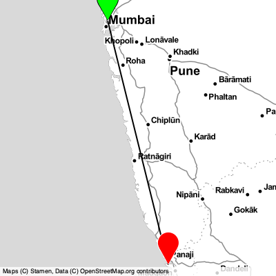 Mumbai (BOM) - Panaji (GOI) Cheap Flight Tickets Price Calendar 2021