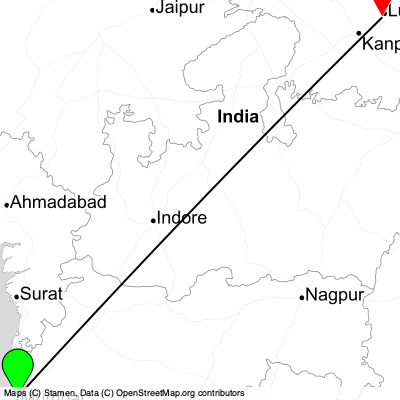 Mumbai (BOM) - Lucknow (LKO) Cheap Flight Tickets Price Calendar 2021