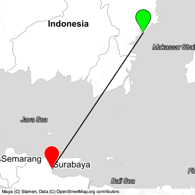 Balikpapan (BPN) - Surabaya (SUB) Cheap Flight Tickets Price Calendar 2021