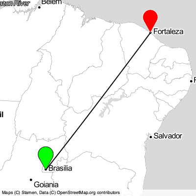 Brasilia (BSB) - Fortaleza (FOR) Cheap Flight Tickets Price Calendar 2021