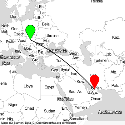 Budapest (BUD) - Dubai (DXB) Cheap Flight Tickets Price Calendar 2021