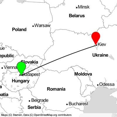 Budapest (BUD) - Kyiv (IEV) Cheap Flight Tickets Price Calendar 2021
