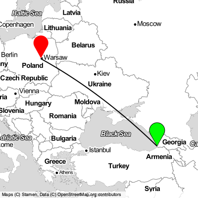 Batumi (BUS) - Warsaw (WAW) Cheap Flight Tickets Price Calendar 2021